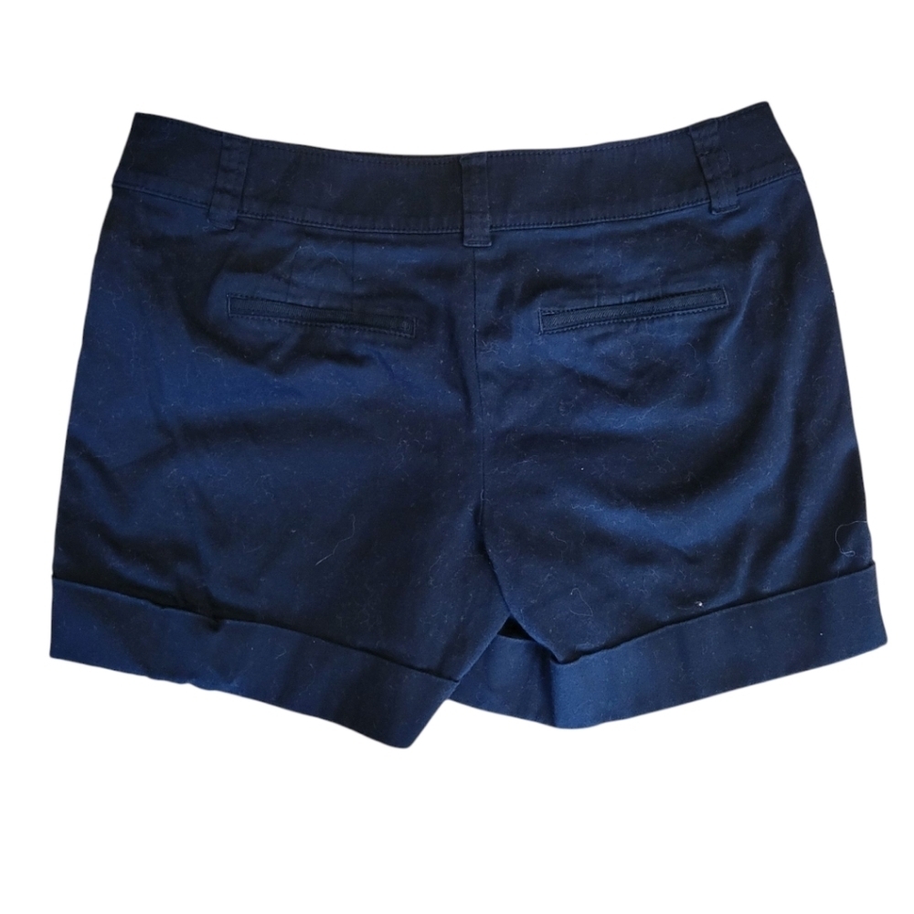 WHBM Black Poplin Cuffed Shorts Size‎ 6 - Picture 2 of 3